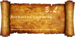 Borkovits Leonarda névjegykártya